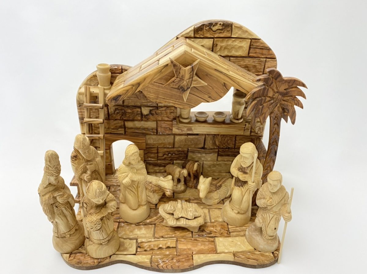 Nativity Set With The Star Of Bethlehem Bethlehem Wood Carving