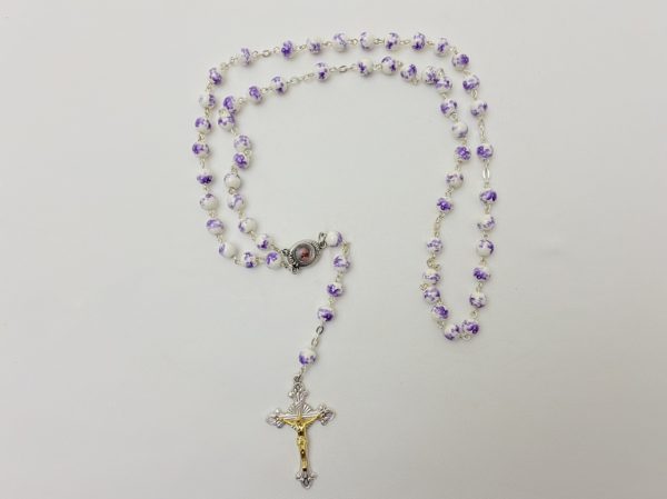 Purple Flower Rosary
