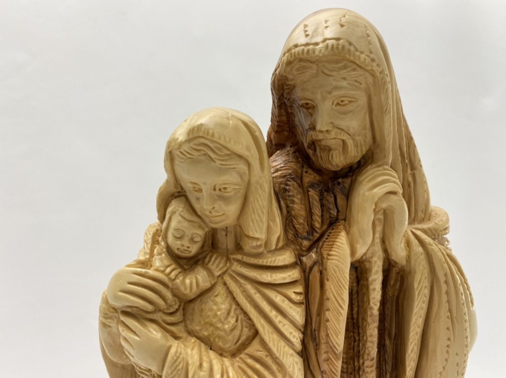 Holy Family Hand Carved in Bethlehem Bethlehem Wood Carving