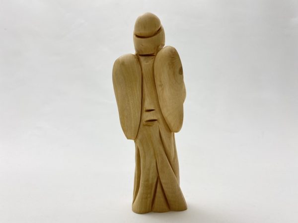 Modern angel made from Olive wood