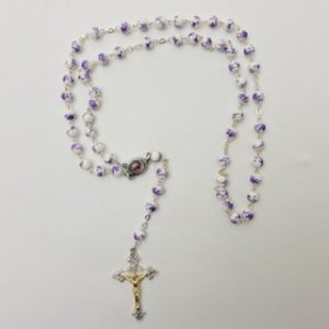 Purple Flower Rosary