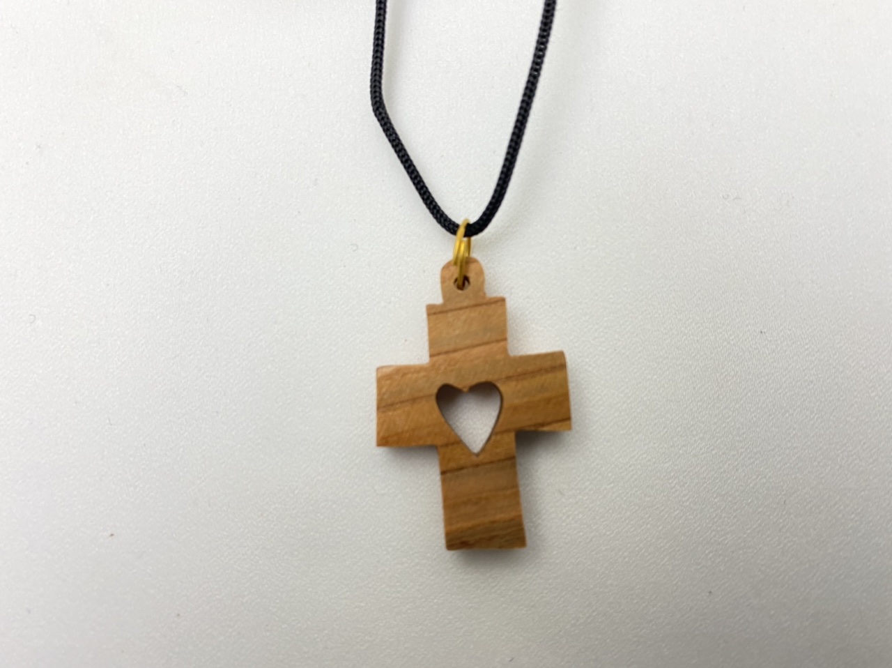 Gold Diamante Heart Cross Necklace | PrettyLittleThing UAE