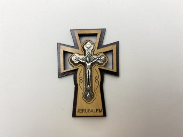 Olive Wood Magnet Cross