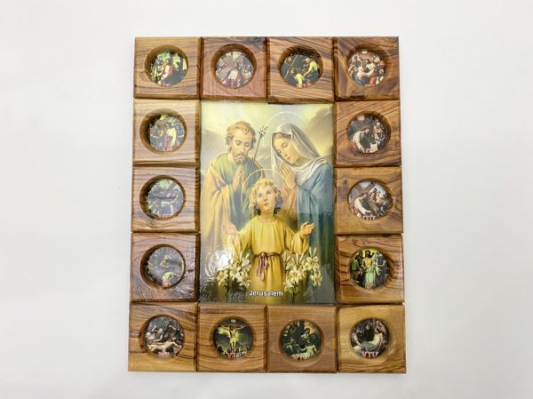 14 Stations of The Cross Plaque with Holy Family