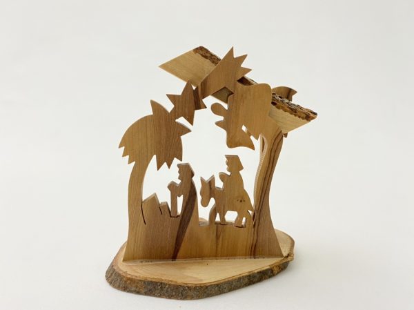 Small Nativity with Star and Palm tree